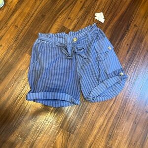 FP One Harrison Blue Striped Shorts